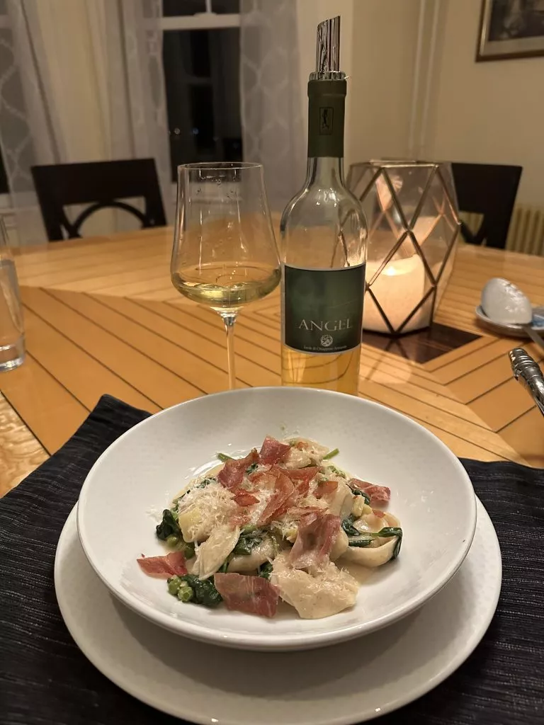 Spring Vegetable Pasta and an Angel