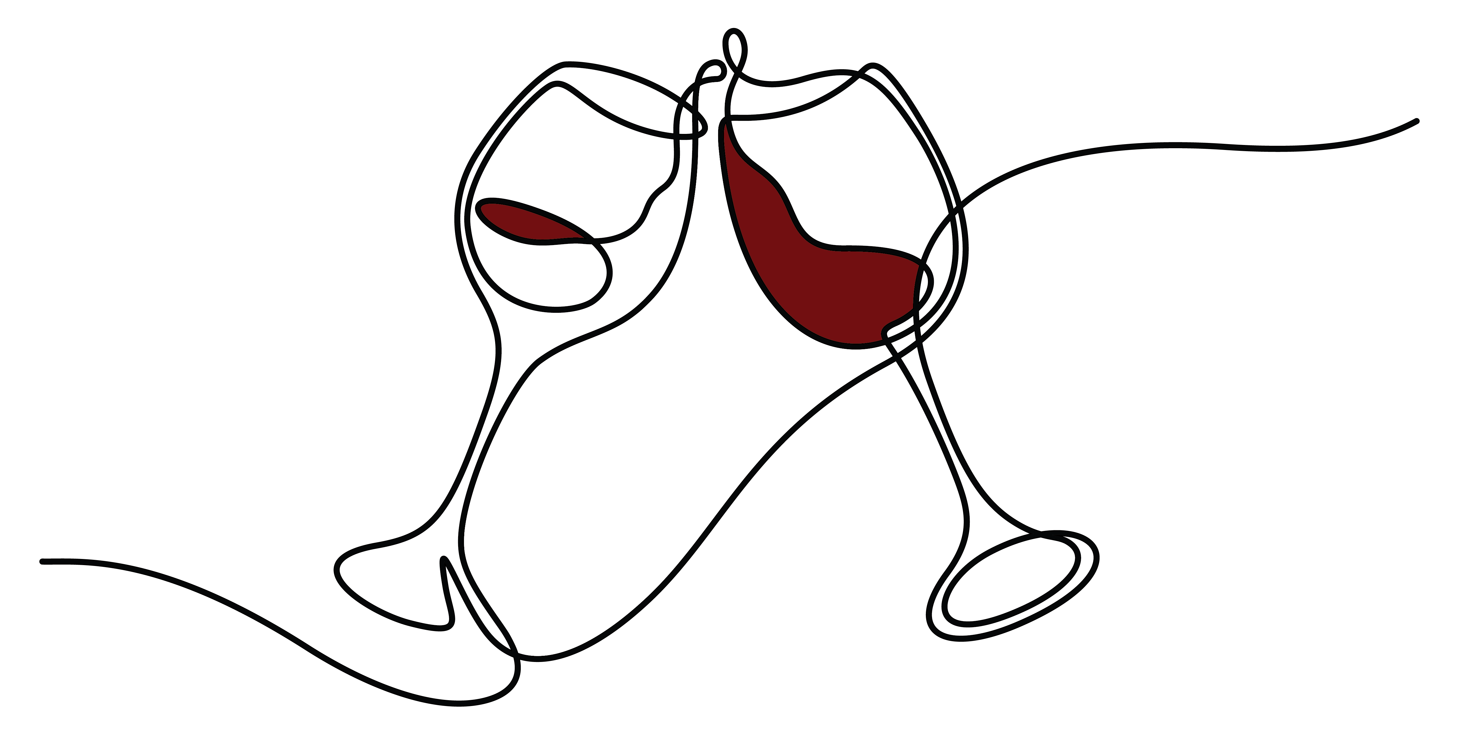 Always Sharing Wine logo glasses