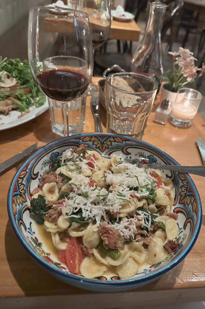 Orecchiette at Medi wine bar