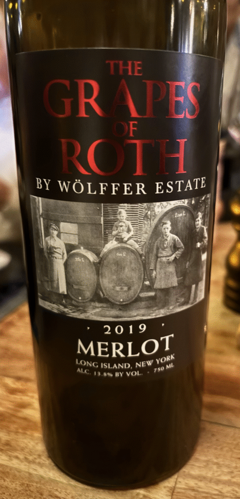 The Grapes of Roth wine at The Marshal in NYC