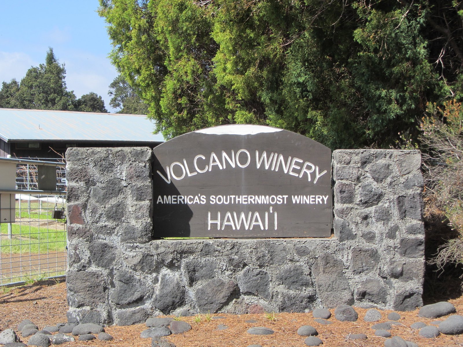 Entrance to Volcano Winery