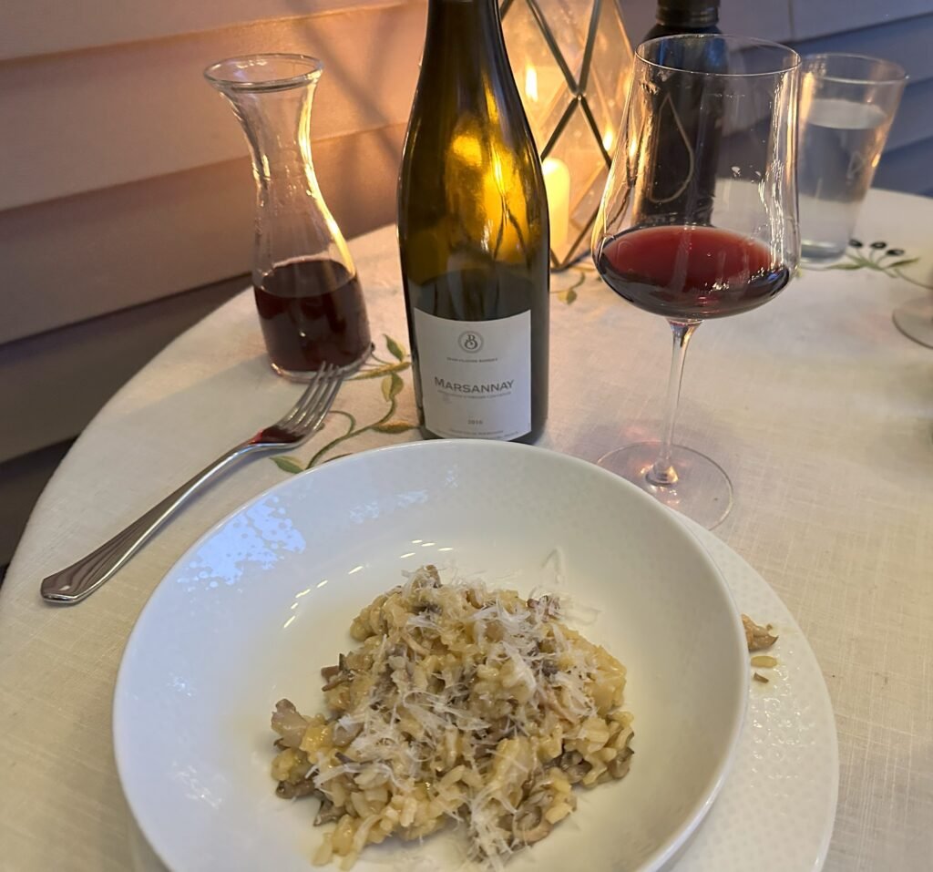 Marsannay Paired with Mushroom Risotto